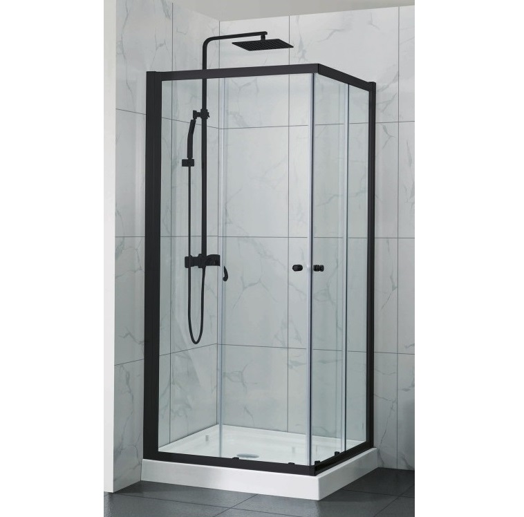 Avanti Sliding Showers Corner Sets (Matte Black)